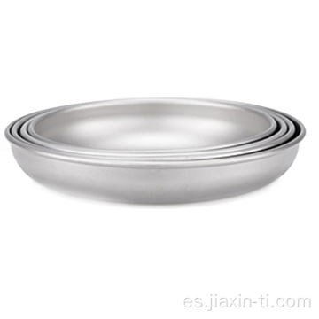 Olla de titanio Juego de utensilios de cocina para exteriores con placa de titanio